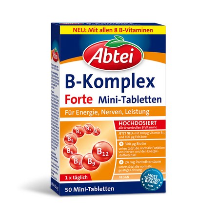 Abtei Vitamin B-Komplex Forte Dragees Packung – 50 Dragees