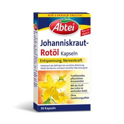  Abtei Johanniskraut Packung mit 30 Johanniskraut-Rotöl Kapseln 