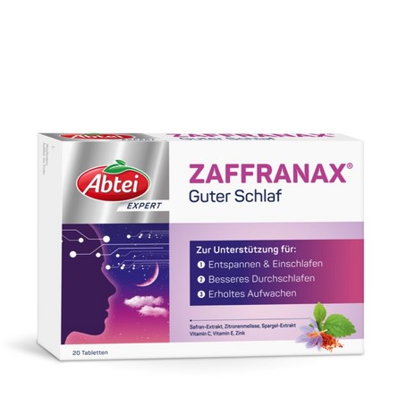 Abtei EXPERT ZAFFRANAX® Guter Schlaf Packung mit 20 Tabletten 