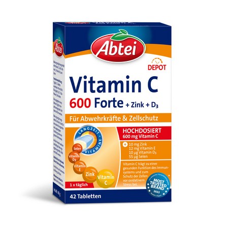 Abtei Vitamin C 600 Forte Tabletten Packung – 42 Tabletten