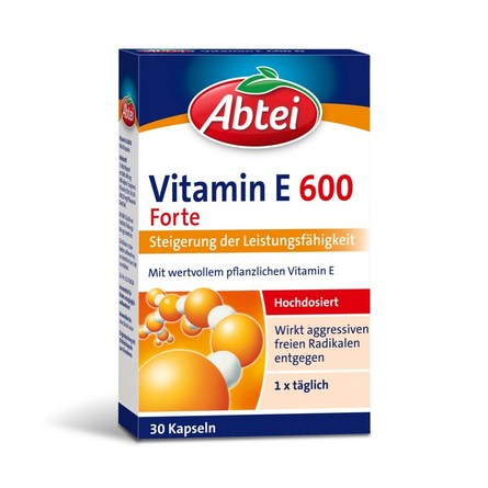 Abtei Vitamin E 600 Forte Kapseln Packung – 30 Weichkapseln 
