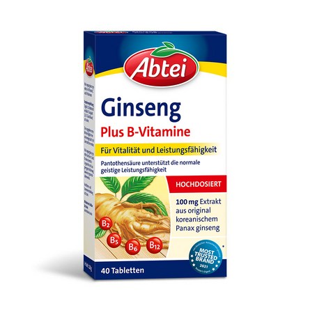 Abtei Ginseng Plus B-Vitamine Packung mit 40 Tabletten
